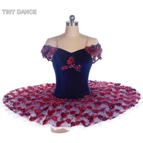 New Arrival of Adult Girls Competition Tutu Dress Pleated Tulle Off-Shoulder Professional Ballet Dance Tutus 11 Sizes BLL448