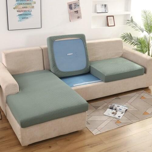Solid color sofa cushion cover Polyester elastic cushion cover Water repellent L-shaped sofa Corner sofa