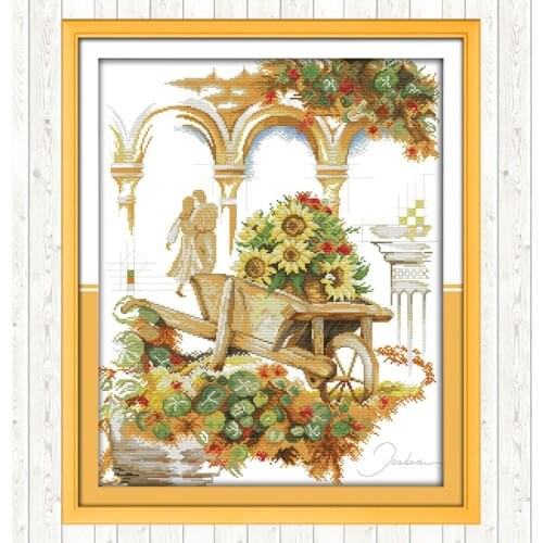 Holiday Is Coming Patterns Counted Print on Canvas 11CT 14CT Chinese Cross Stitch Kit Needlework Set DIY Embroidery Threads Sets