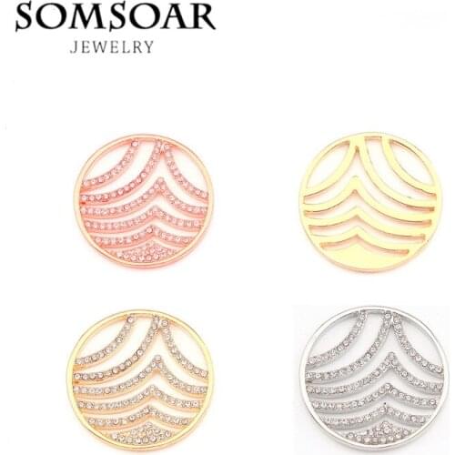 SOMSOAR Jewelry 33MM Large Coin Fit 35MM My Coin Holder Frame Pendant 10pcs/lot