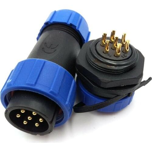 Sp21 7pin wire connection 7pin panel mount connector plug and socket