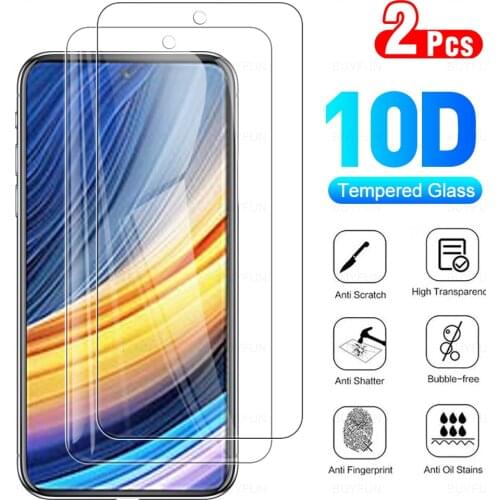 2PCS Full Protective Glass For Xiaomi Poco X3 Pro Phone Tempered Glass Full Cover Protector Film For Poxo PokoF3 F 3 X3Pro X3Nfc