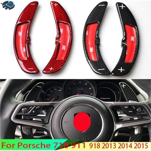 For Porsche 718 911 Carbon Fiber Steering Wheel Shift Paddle Extension For Porsche 918 2013 2014 2015