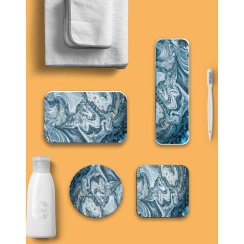 Diatom Mud Coaster Bathroom vanity diatom mud waterproof anti-slip soap pad tray Round square Diatomite Absorbent mats