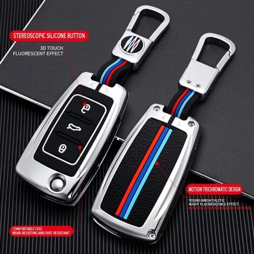 For VW Volkwagen Polo Bora Tiguan Passat Golf 6 Lavida Scirocco Zinc Alloy Protection Car Key Case Shell Cover Auto Accessories