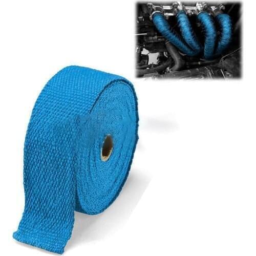 1.5 Meters Car Exhaust Pipe Wrap Insulation Glass Fiber Tape Auto Insulation Heat Wrapped Tape 900-1200 Degrees Temperature