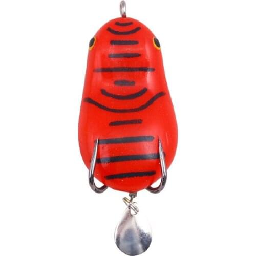 1PCS Bionic Frog Fishing Lures 60mm/12g Artificial Silicone Bait Wobblers Soft Lure Floating Rotating Sequins Double Hook Tackle