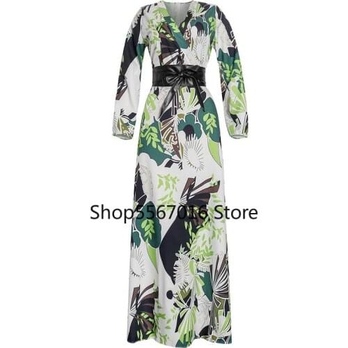 2021 Dashiki Print Ankara Maxi Dress Abaya Woman Dubai Djellaba Evening Gown Long Sleeve Outfit African Dresses For Women