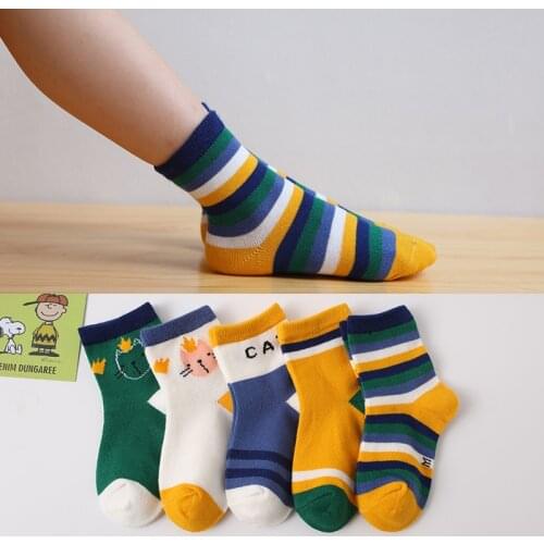 5Pairs/lot Socks 0-9Y Cute Lovely Baby Socks Animal Cat For Boys Cotton Cute Newborn Girls Infantil Autumn Winter Mix Color Sock