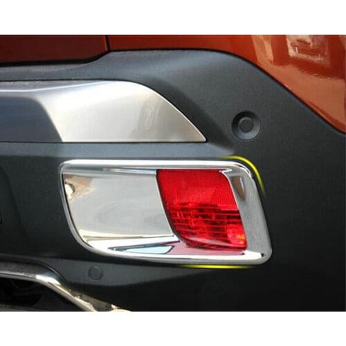 Car ABS Chrome Rear Fog Light Lamp Cover Trim For 2017 Peugeots 3008 GT
