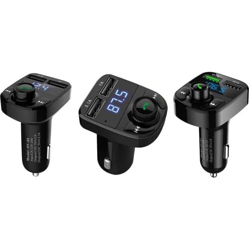 ALLOYSEED HY82 Car FM Transmitter Bluetooth Handsfree MP3 Player Dual USB Fast Phone Charger Wireless FM Radio Adapter For Auto