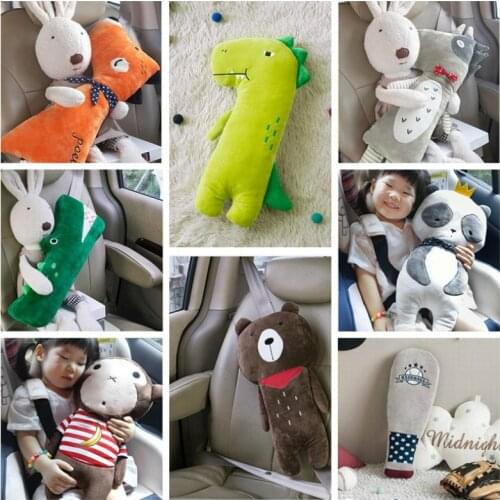 Kid Toys Cartoon Baby Car Pillows Auto Safety Seat Belt Support Pillow for Kids Toddler Shoulder Cushion Pad Harness Protection