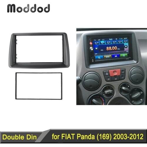 Double Din Fascia for FIAT Panda Radio CD DVD Stereo Panel Dash Mount Installation Trim Kit Frame Plate Bezel