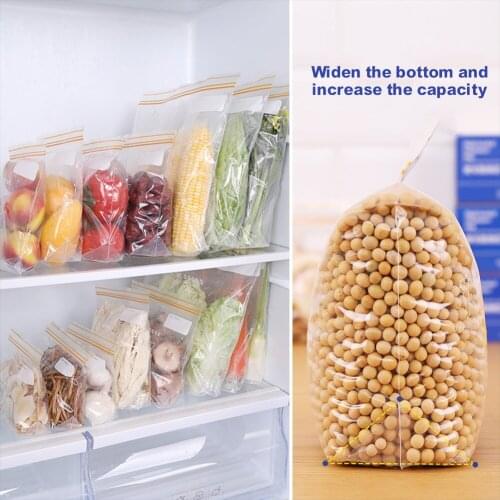 Food Storage Bag Reusable Freezer Bags for Meat Fruits Vegetable Food Bags for Kitchen Refrigerator Kitchen Storage Plastic Bags