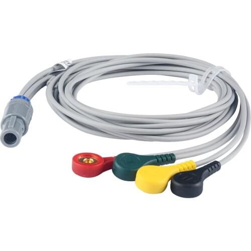 Electrode Lead Wire Cable For Portable Heart Ecg Monitor Prince 180D and PC-80D