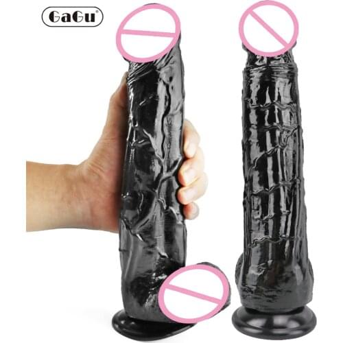 GaGu Total Length 12.2 In Huge Dildo Big Penis With Suction Cup Realistic Phalos Not Silicone 25cm Insertable For Women Lesbian