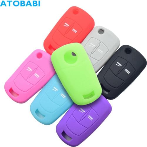 Silicone Car Key Case For Opel Vauxhall Astra Corsa Vectra Signum Tigra 2 Button Folding Remote Fob Cover Keychain Protector Bag