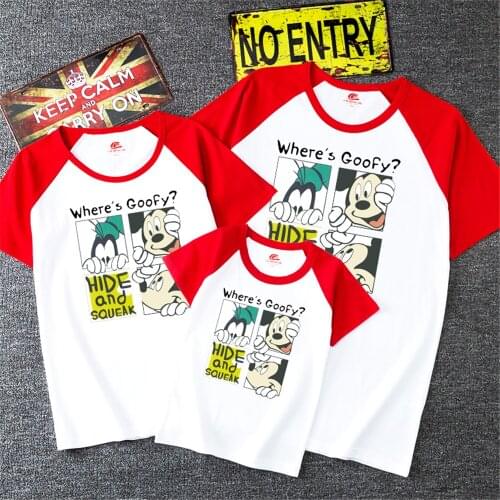 Disney Kawaii Mickey Mouse Summer T-shirt Ladies Top Ladies Casual O-Neck Top Ladies Korean Style Harajuku Clothing Family Top