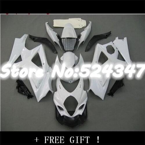 Glossy Fairing For A GSX-R1000 K7 07 08 GSX R1000 ALL White GSXR 1000 NEW K7 07-08 825 GSXR1000 2007 2008 Body