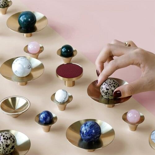 Nordic creative hook marble golden pure brass porch Nordic simple living room bedroom metal curtain wall decoration