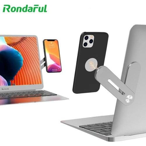 Mini Laptop Holder Magnetic Cell Phone Clip for xiaomi mi 9 Monitor Mount Dual Screen Display for iPhone 11 Mobile Accessories