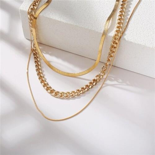 KSRA Fashion Multi-layered Snake Chain Necklace For Women Vintage Gold Coin Pearl Choker Sweater Necklace Party Jewelry Gift