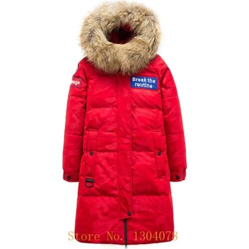 Fashion Long Winter Coats Women Brand Winter Jackets Men Fur Collar Keep Warm 90% White Duck Down Coats Male Windproof Parkas