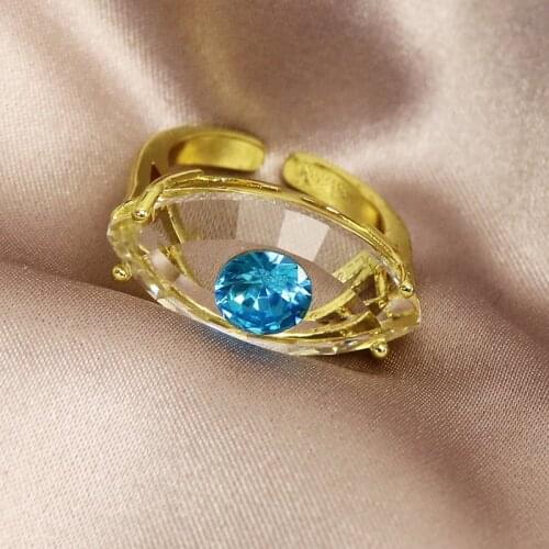 6Piece Eyes rings fashion jewelry rings accessories jewels for women zircon jewelry party ring Crystal style rings51684