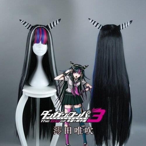 New Danganronpa Mioda Ibuki Cosplay Wigs 100cm Long Heat Resistant Synthetic Hair Perucas Cosplay Wig + Wig Cap