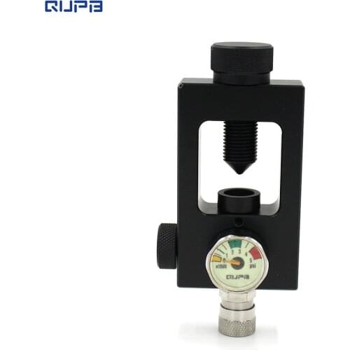 QUPB Paintball Scuba Yoke Fill Station w/304 Stainless steel quick connect hard anodization 3000PSI Black Free Shipping SCB001