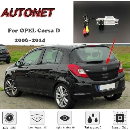 AUTONET HD Night Vision Backup Rear View camera For OPEL Corsa D 2006~2014 CCD / RCA Standard /Parking Camera