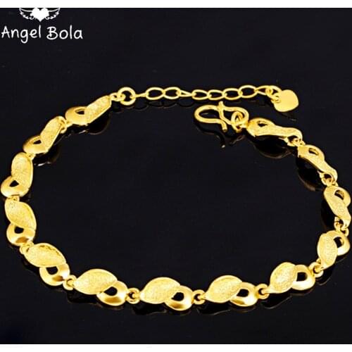 Luxury Gold Leaf Womens Fashion Bracelet Wedding Engagement High-end Jewelry Watch Chain Does Not Fade Couple Holiday Gift