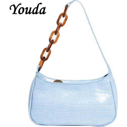 Youda PU Design Women Baguette Bags Female Shopping Shoulder Bag Classic Handbag For Ladies Original Simple Handbags Cool Tote