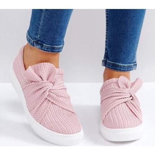 Ladies Bows Lok Sneakers Women 2021 Spring new flat Bottom Platform Grass Large Size Casual Shoes Womens flat Shoes