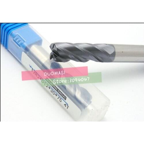 1PCS 4R1.0~12R1.0*100L 4 flutes Cemented Carbide Corner Radius endmill CNC router bit milling cutter (4mm/6mm/8mm/10mm/12mm)