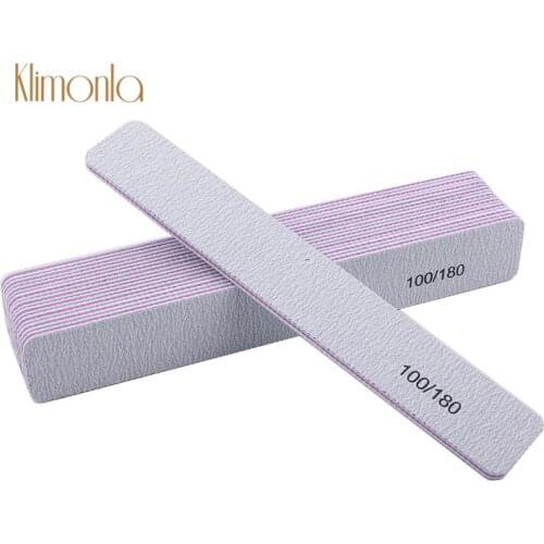 10pcs/lot Nail Art Buffer File 100/180 Rectangle Nail Sanding Blocks For UV Gel Polishing Grinding Manicure Set