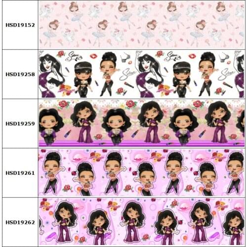 10yard Super Star Dancer Mini Toxica Heart Colorful Cartoon Grosgrain Ribbon Accessory Hairbow Headwear Decoration DIY 38MM 75MM