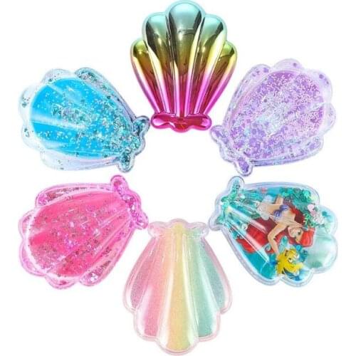 30Pcs/Lot Cartoon Air Bag Cushion Comb Elastic Shell Quicksand Children Massage Electroplate Comb Styling Tools HA2141