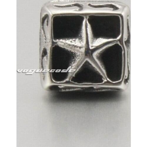 316L Stainless Steel Star Mens Biker Punk Stud earrings 2H018(2 Pieces)