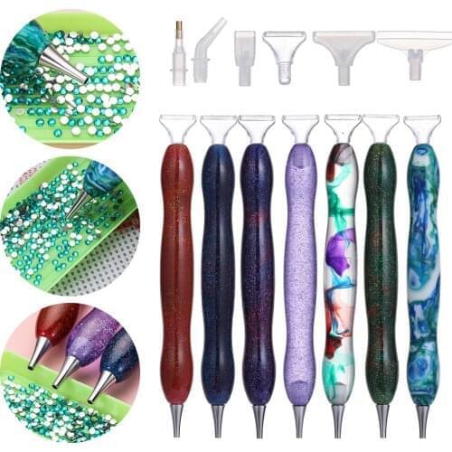 5D Resin Diamond Painting Pen With Alloy Replace Pen Head Resin Point Drill Pen Diamond Painting Cross Stitch DIY Craft Nail Art