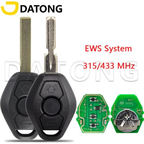 Datong World Car Remote Key For BMW EWS 1 3 5 7 Series 433 Mhz ID 44 PCF7935 Original Chip Auto Smart Remote Control Blank Key