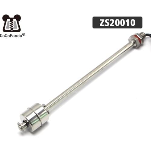 Free Shipping ZS20010 M10*200mm Tank Liquid Water Level Sensor Stainless Steel Float Switch Normal Close Type Wire Line:30cm NC