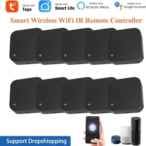 1-10PCS Smart Wireless WiFi IR Remote Controller,Temperature Humidity Monitoring,for Tuya/Smart Life,Work With Alexa,Google Home