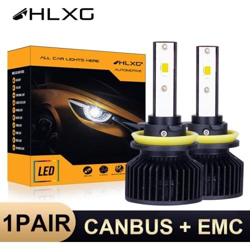 HLXG h11 led Canbus h4 H13 H8 H9 H7 LED H1 9007 9006 HB4 HB3 9005 headlight 20000LM 6000K Auto Lamp Car Bulb free shipping Light