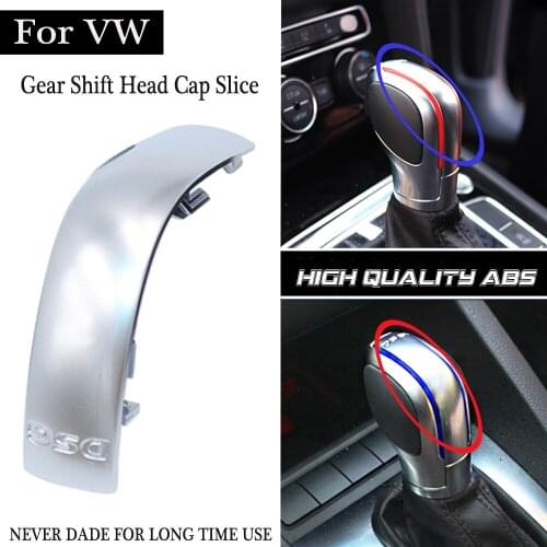 Chromed Car ABS Gear Shift Stick Head Cover Cap Trim Car Styling For VW Volkswagen CC Seat Leon Golf MK6 Car Accessories
