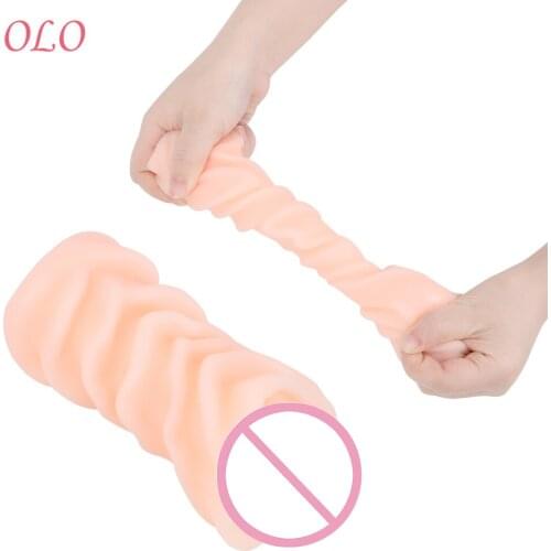 OLO Male Aircraft Cup Realistic Oral Sex Male Masturbation Artificial Vagina Adult Products Sex Toys for Men Fake Pussy Vagina