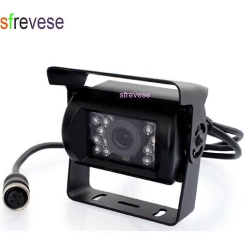 4Pin CCD Bus Trailer 18 LED IR Night Vision Car Rear View Reverse Parking Camera for Bus Truck Waterproof 12V-24V