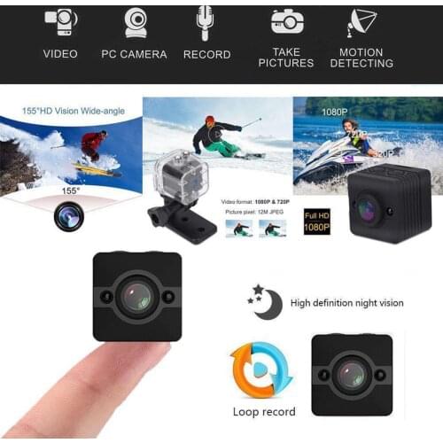 32GB Card+SQ12 Mini Full HD 1080P Video Camera DV Sport IR Night Vision Car DVR Camcorder
