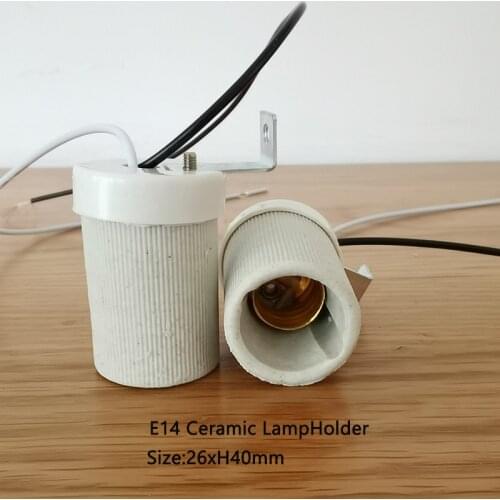 Ceramic lampholder E14 base lamp holder lighting fittings accessories screw E14 flame retardant