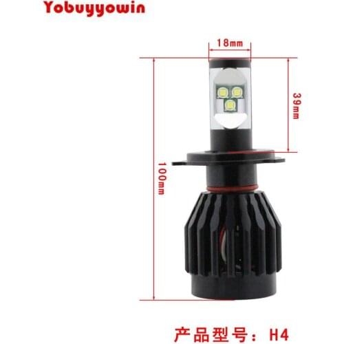2Pcs 80W 9600lms LED CREE Chips Headlight KIT H4 H13 9003 9004 9007 HI/LO Dual Beam 6000K Save Energy 75% Than HIDHalogen Bulb